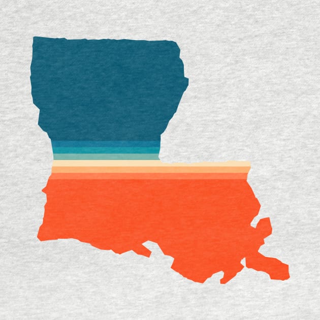 Louisiana State Retro Map by n23tees